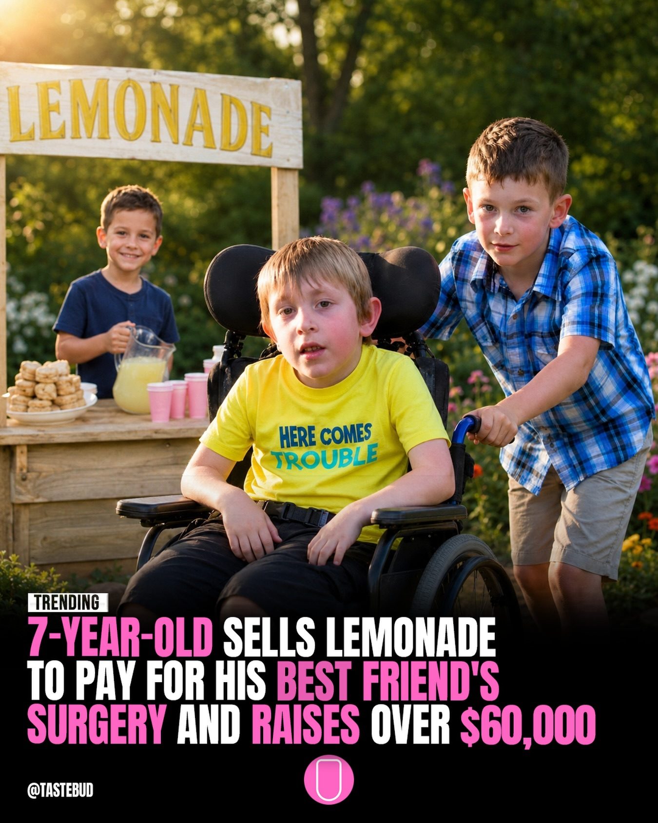 7-Year-Old Raises $50,000 for Friend's Surgery with Lemonade Stand