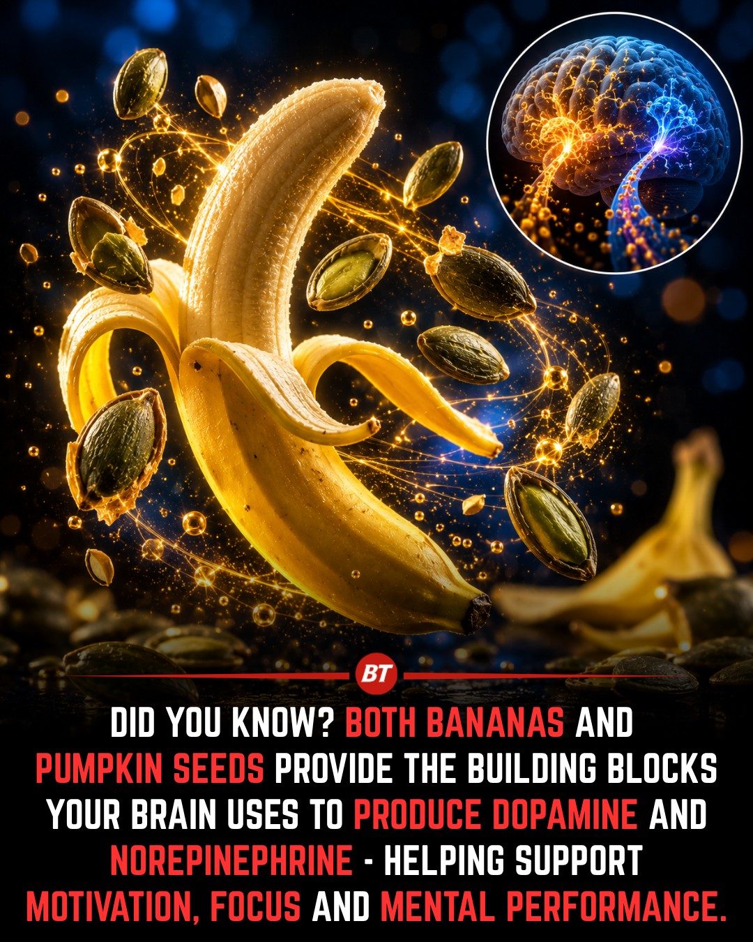 Boost Brain Power: Benefits of Bananas and Pumpkin Seeds