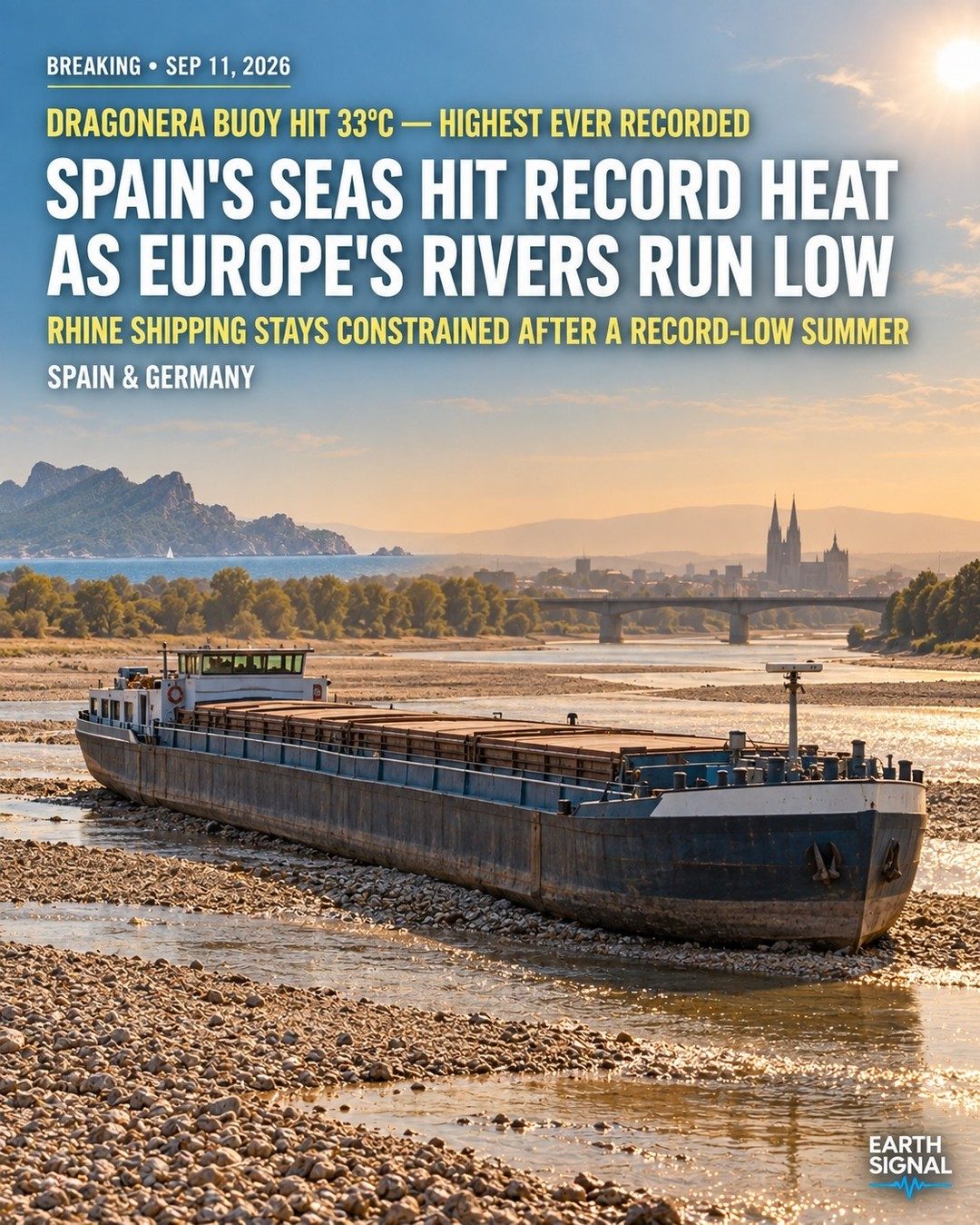 Spain's Record Heat and Europe's Low River Levels