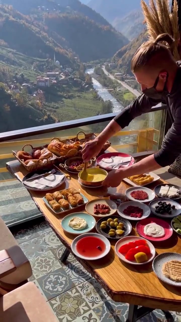 Turkish Breakfast Spread in Çamlıhemşin