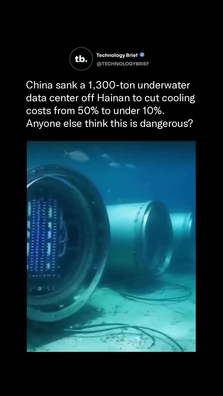 China's Pioneering Underwater Data Center Cuts Cooling Costs
