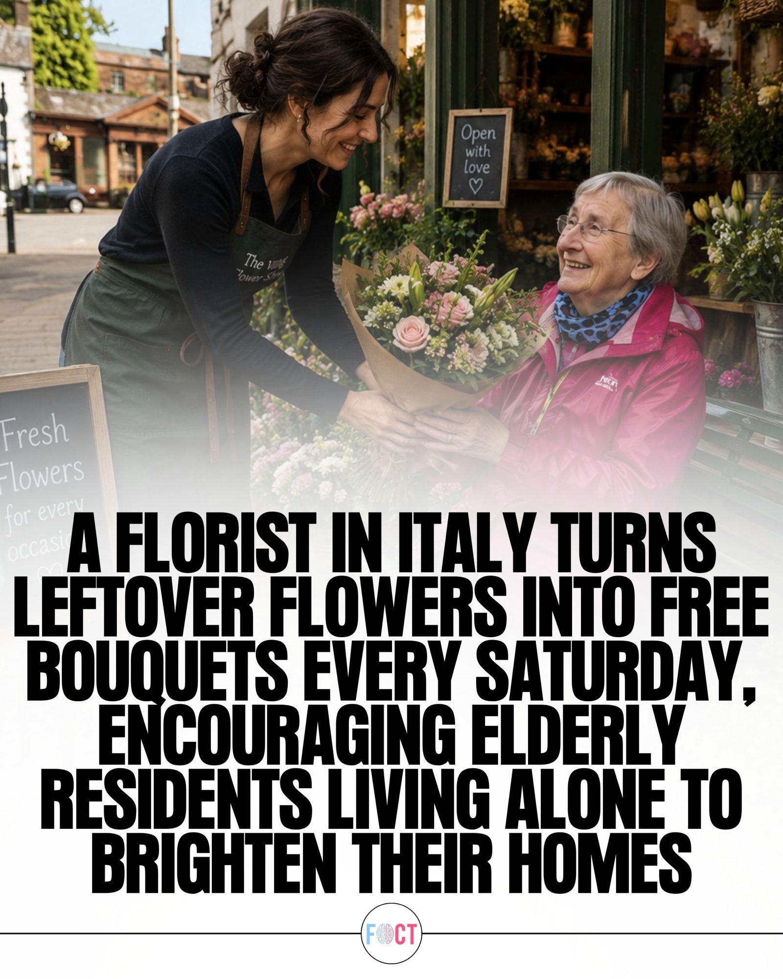 Florist in Italy Brightens Homes of Elderly with Free Bouquets
