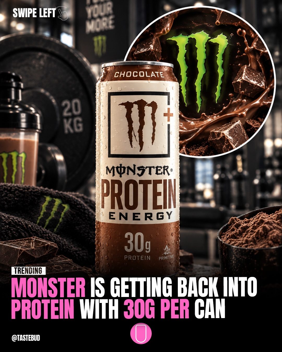 Monster Protein Energy Drink: Chocolate 30g Protein