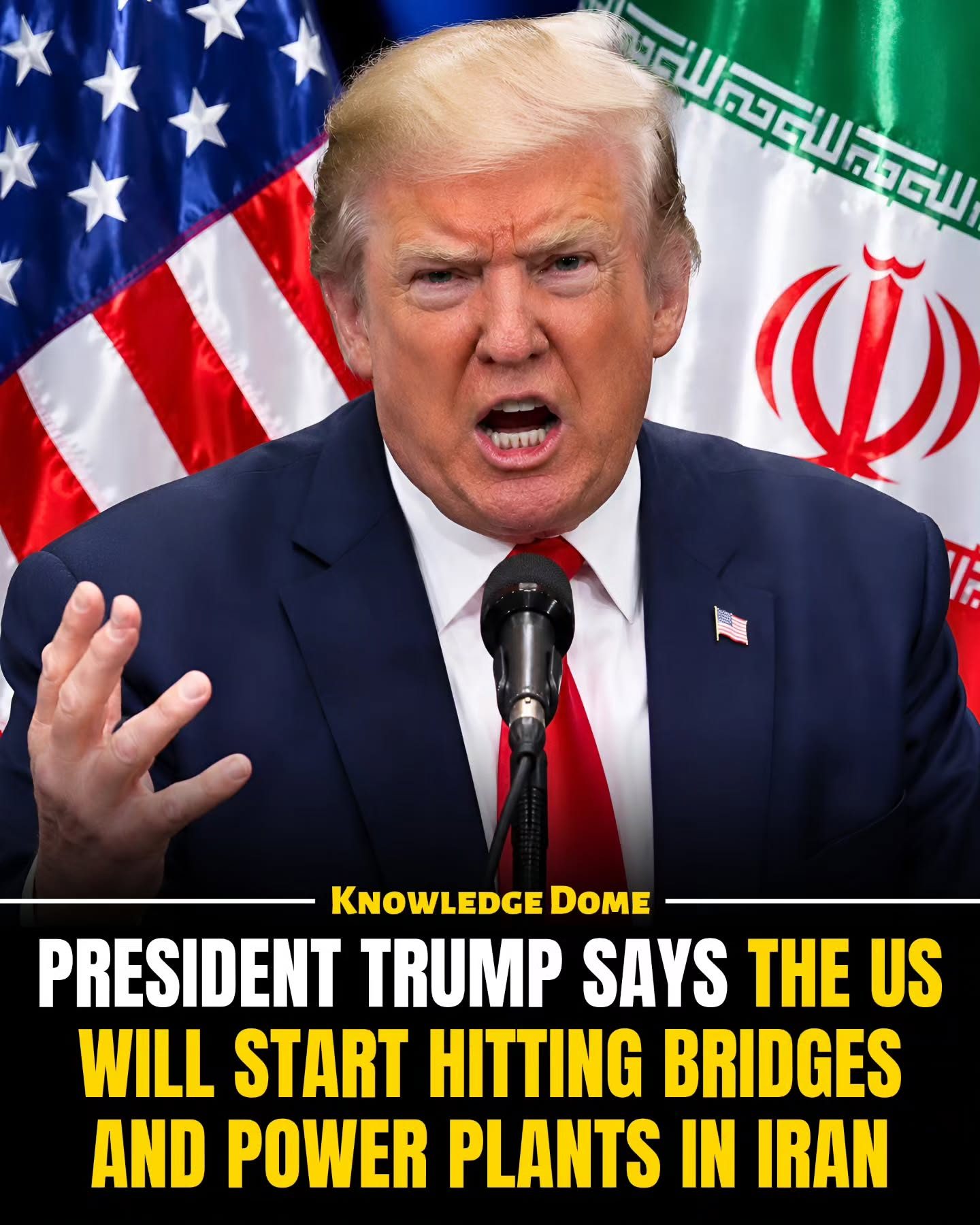 Trump Warns Iran of Power Plant and Bridge Strikes
