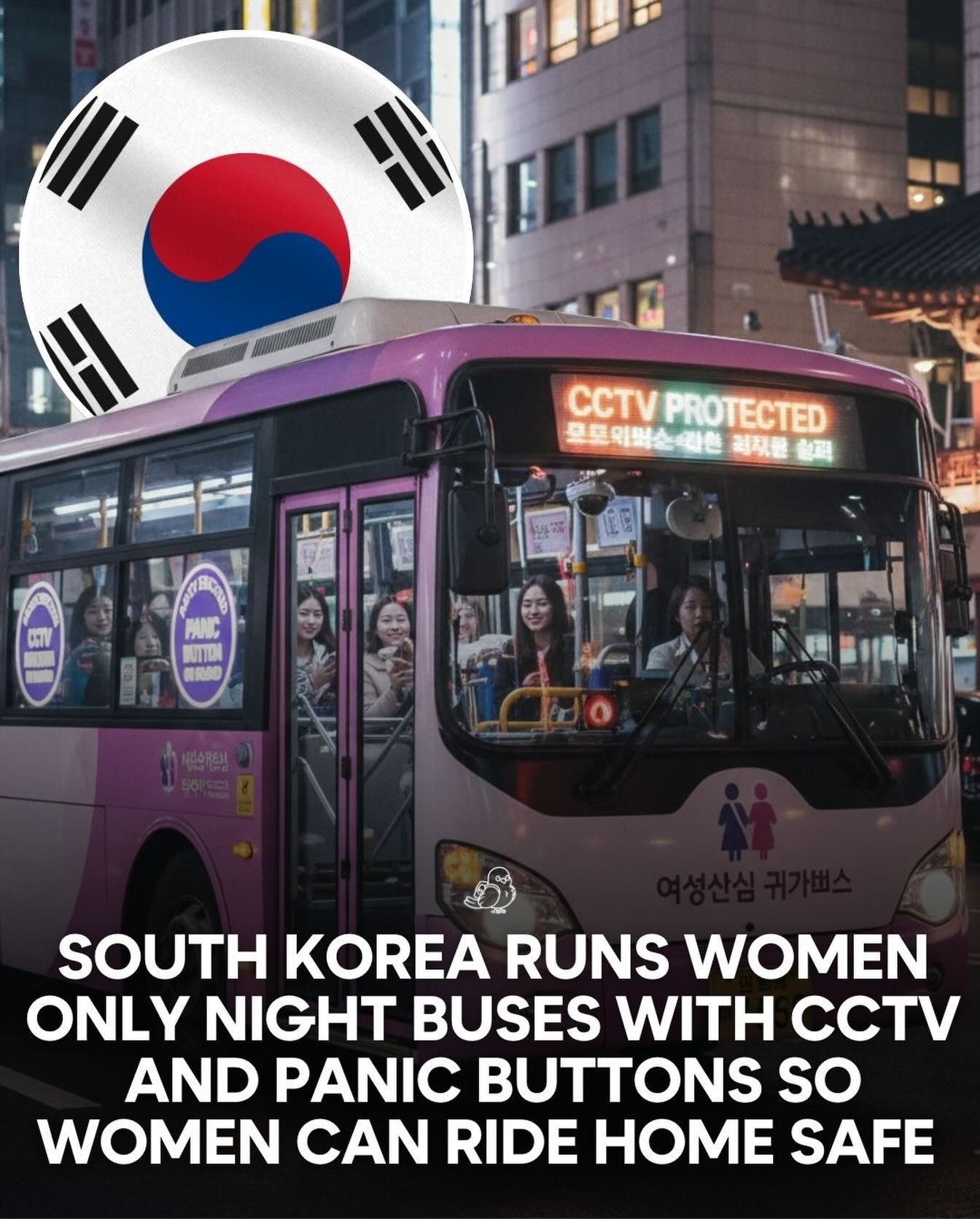 South Korea's Safe Late-Night Bus Services for Women