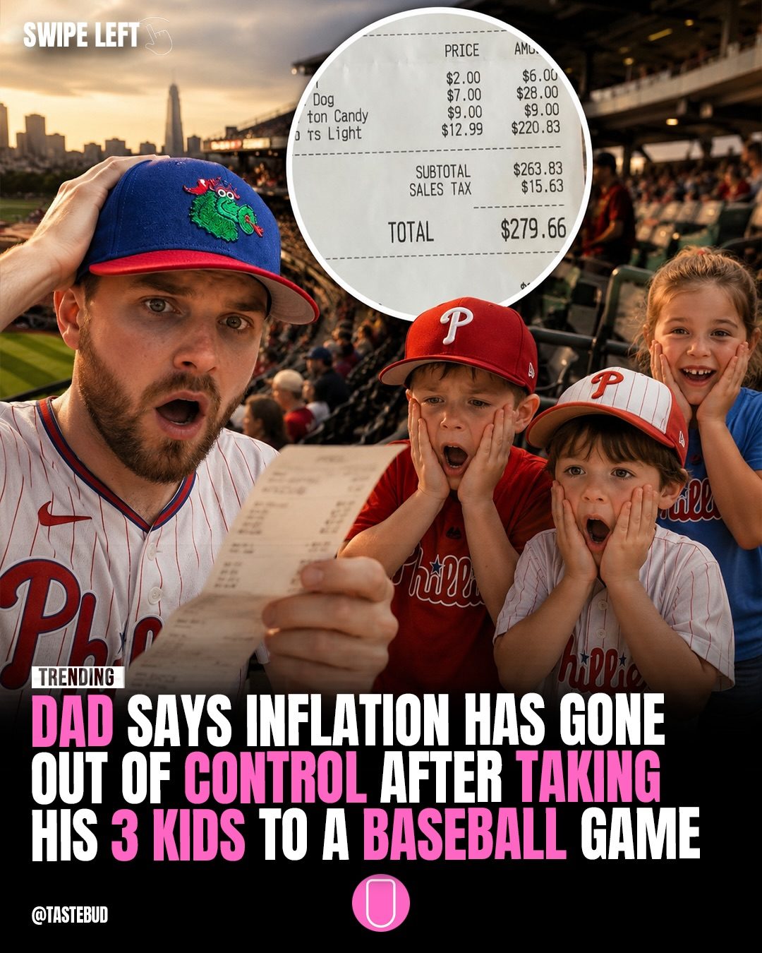 Shocking Receipt: The True Cost of a Family Outing to a Phillies Game
