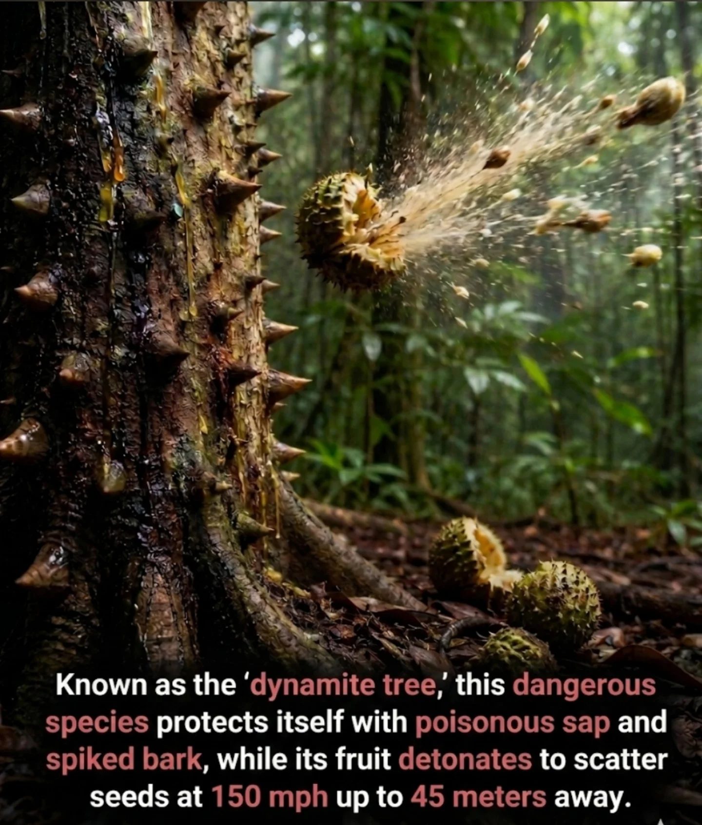 The Dynamite Tree: Nature's Explosive Defense Strategy