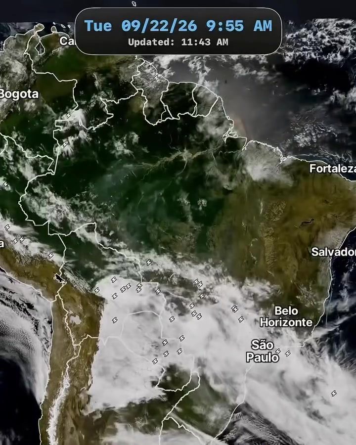 South America Weather Patterns in Satellite View