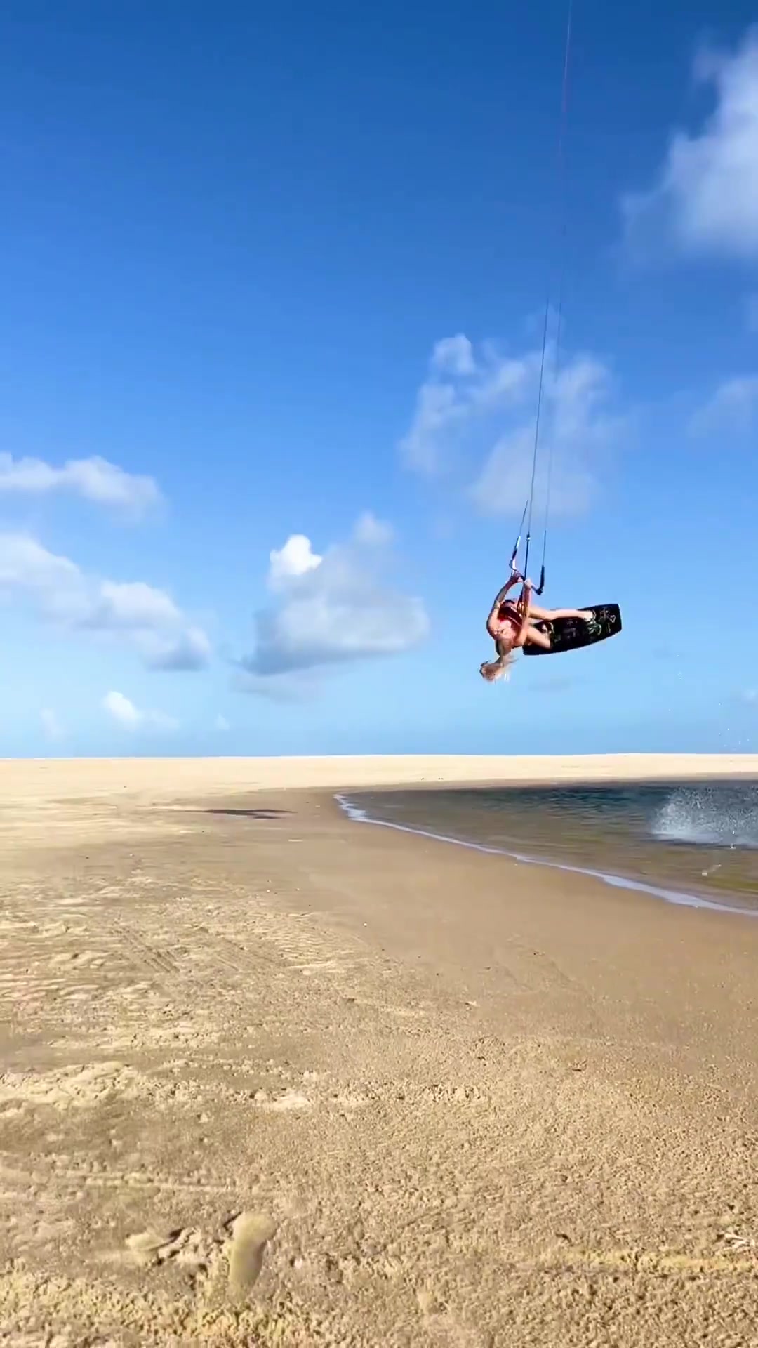 Kiteboarding Tricks by Hannah Whiteley in Taiba, Brazil
