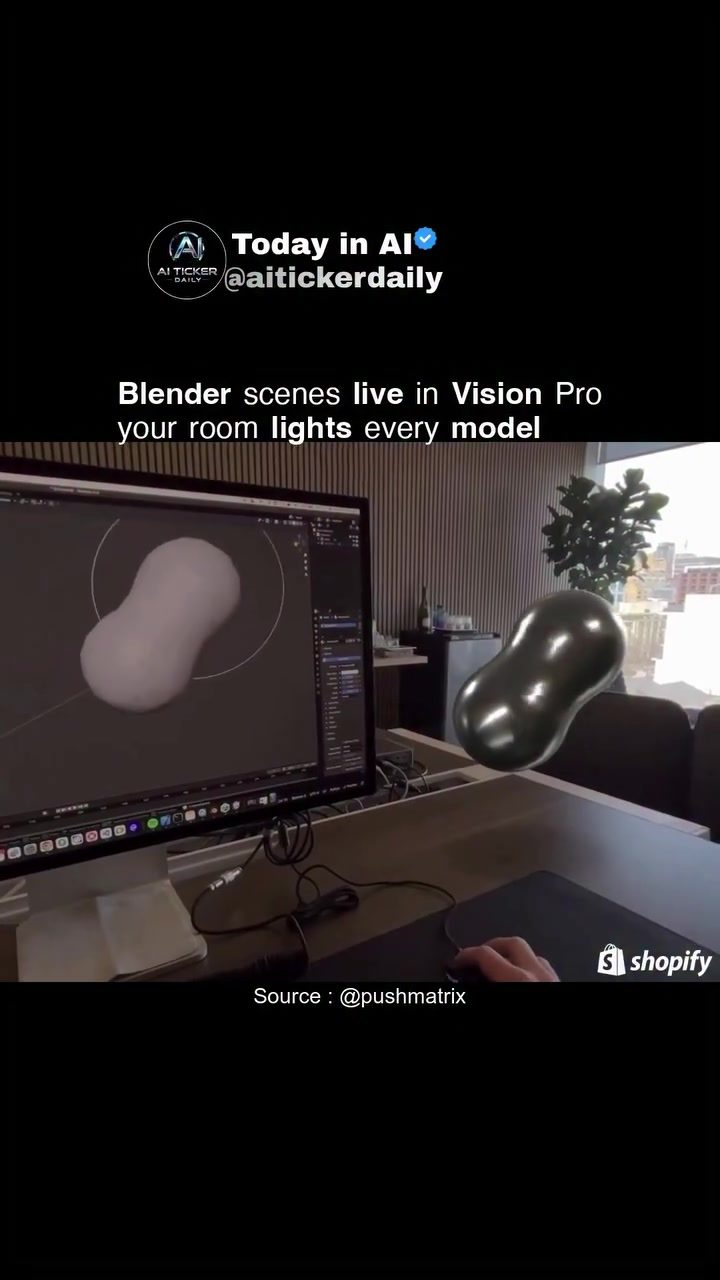 Blender Live Renders in Vision Pro: A New 3D Design Era