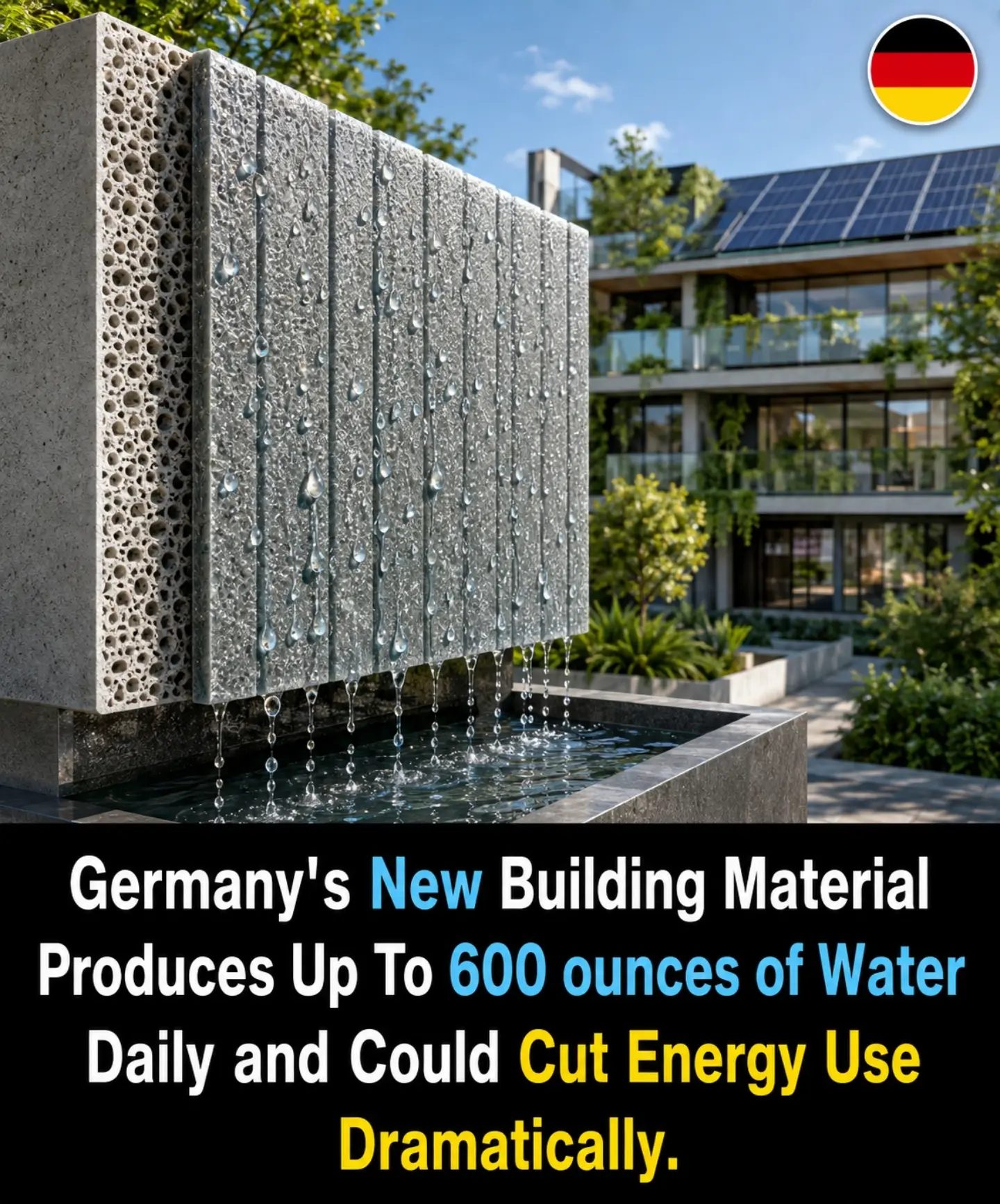 Germany's New Building Material: Energy Saving and Water-Producing