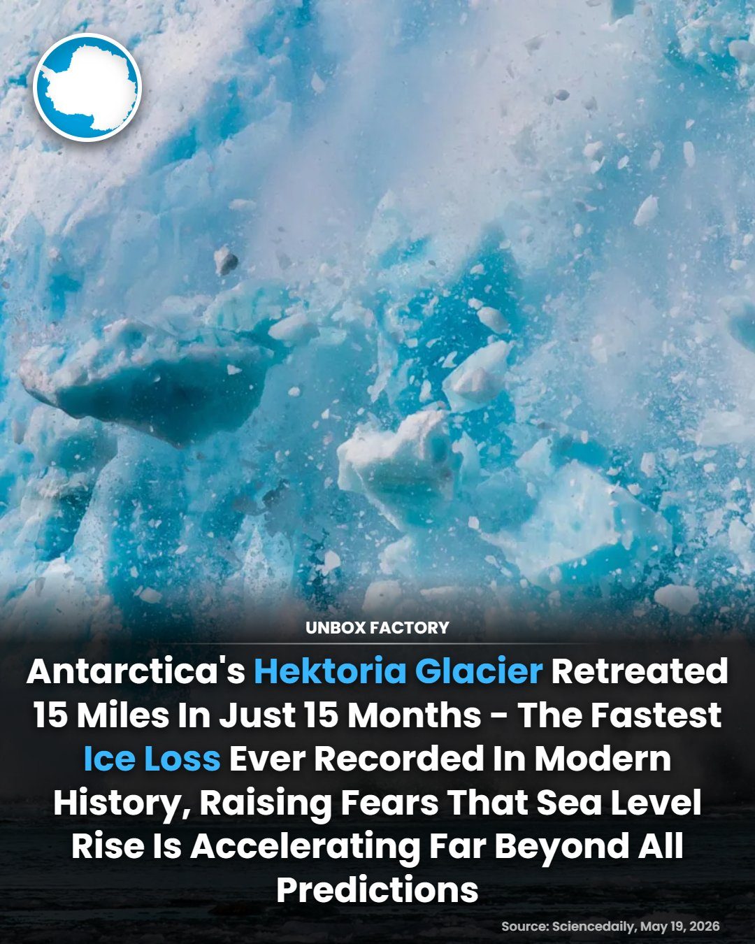 Alarming: Antarctica's Hektoria Glacier Retreat Speeds Up