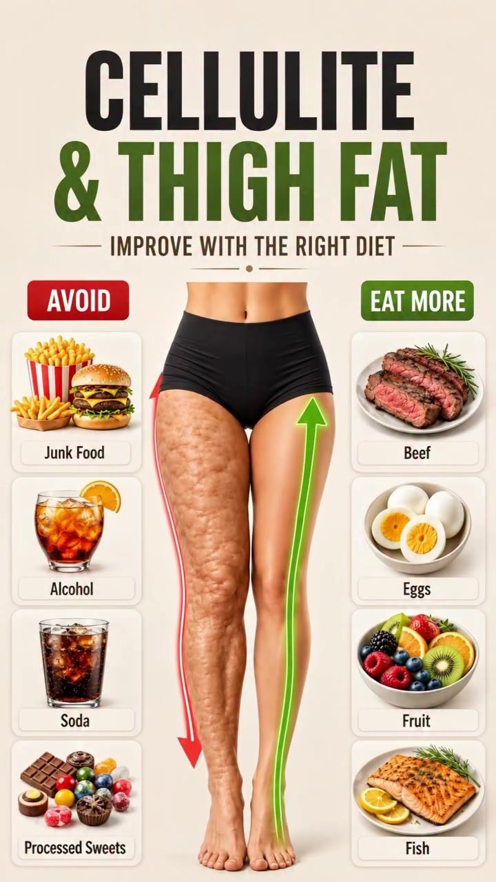 Diet and Fitness Tips to Reduce Cellulite and Thigh Fat