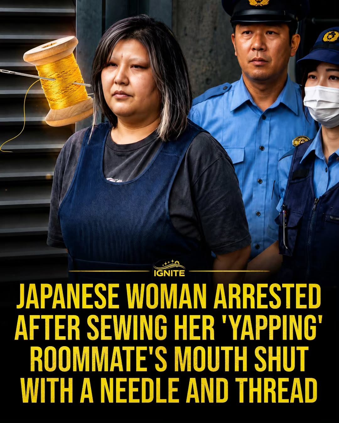 Japanese Woman Arrested for Sewing Roommate's Mouth Shut