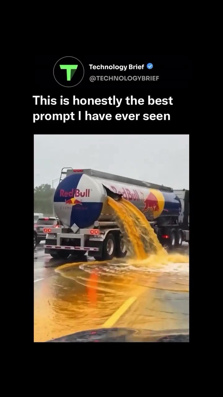 Red Bull AI Spill: Surreal Wings and Rain