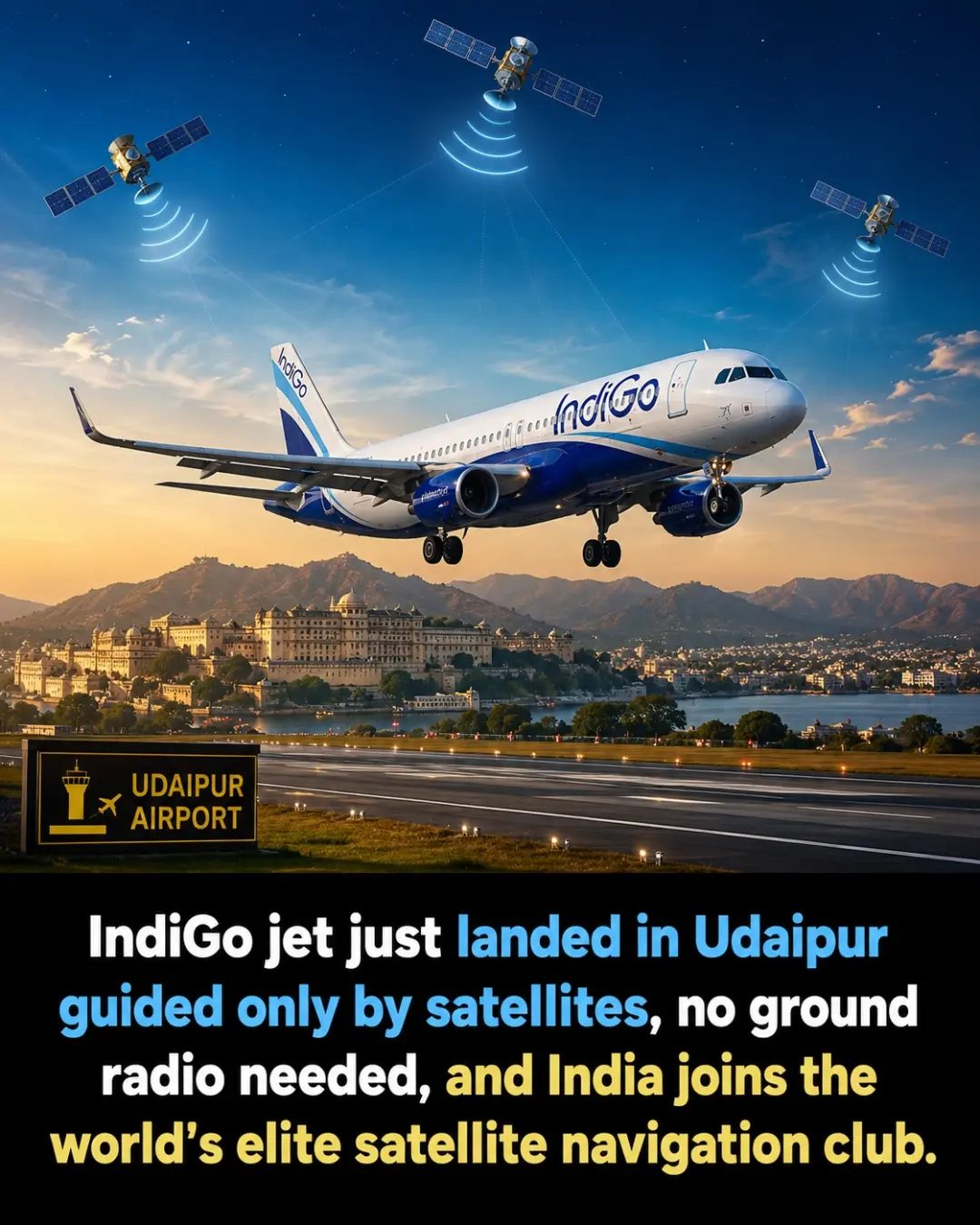 IndiGo's Satellite-Guided Landing in Udaipur