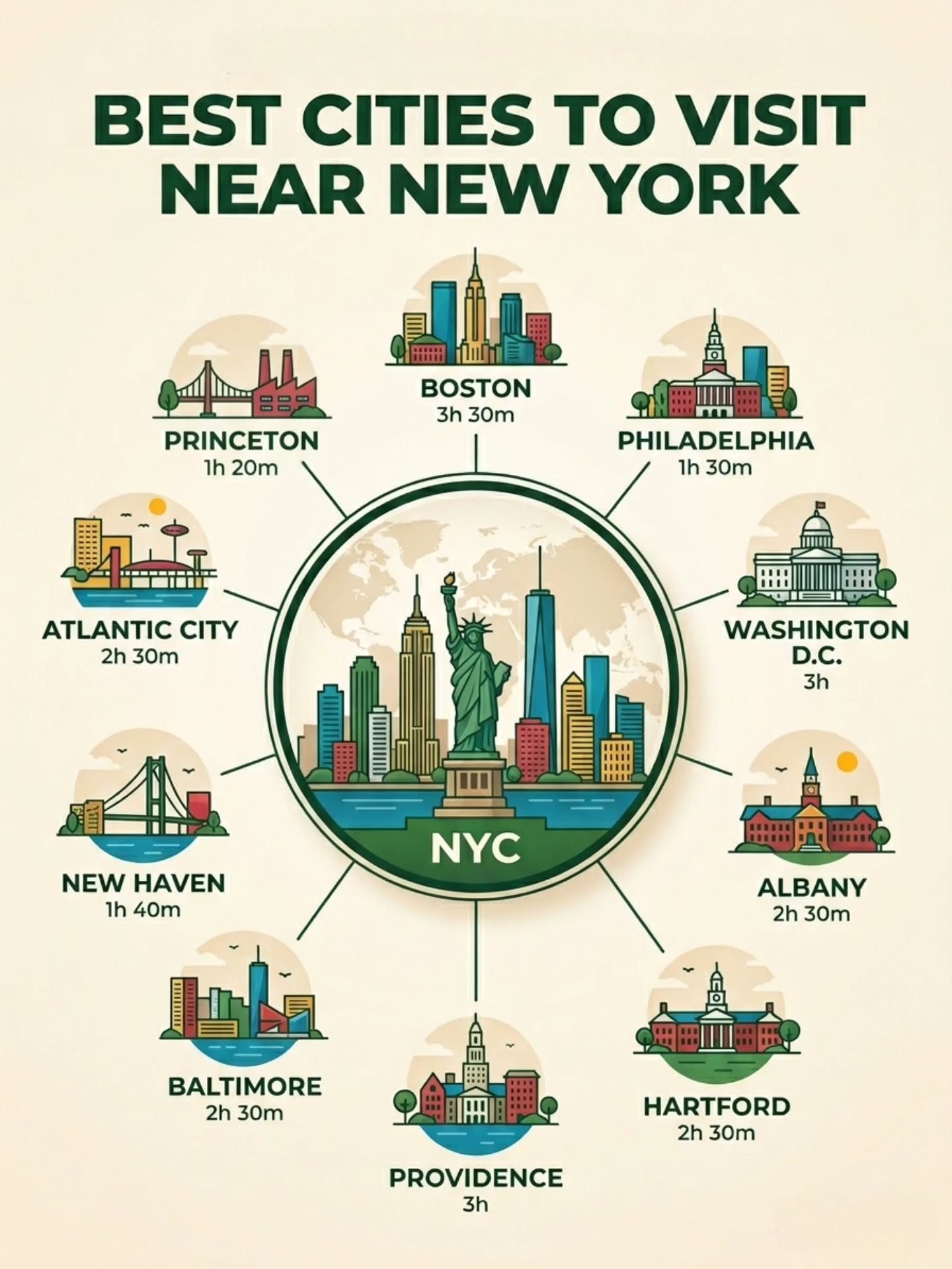 Top Cities to Visit Within 3 Hours of New York