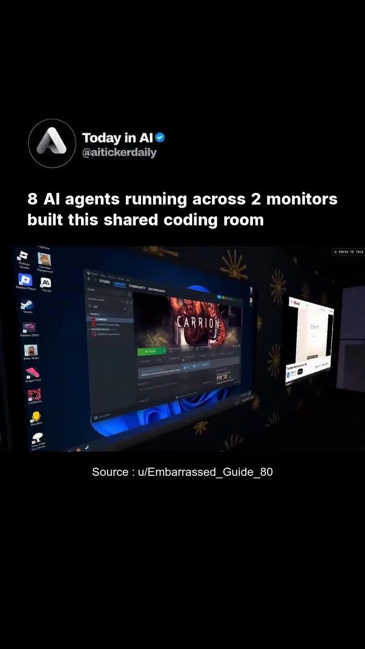 AI Agents Build Shared Virtual Coding Rooms