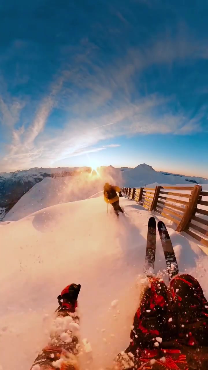 Skiing La Plagne: Mountain Views and Sunrise