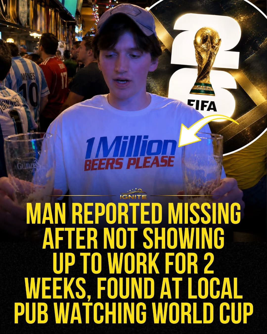Missing Man Found Watching World Cup at Pub