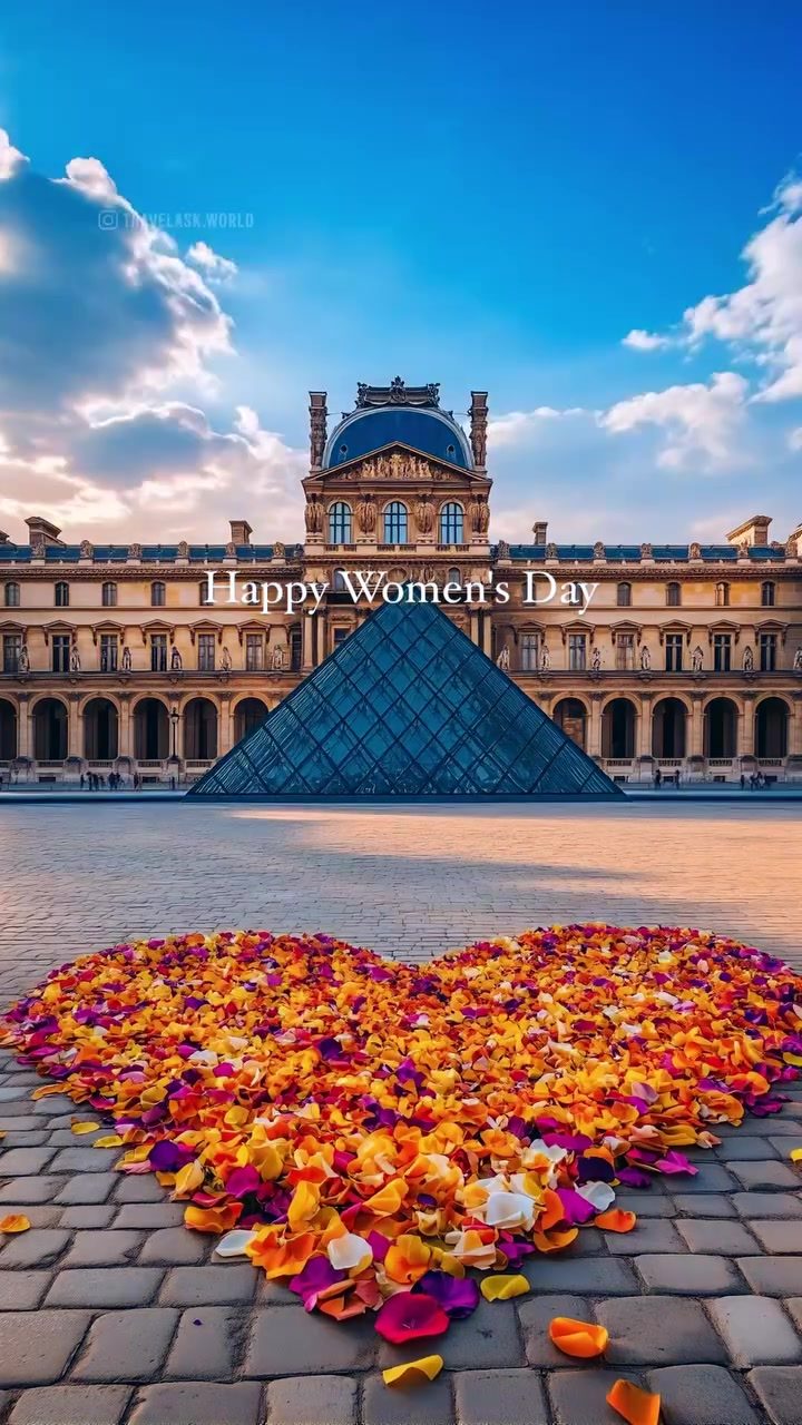 Women's Day Landmarks with Floral Celebrations