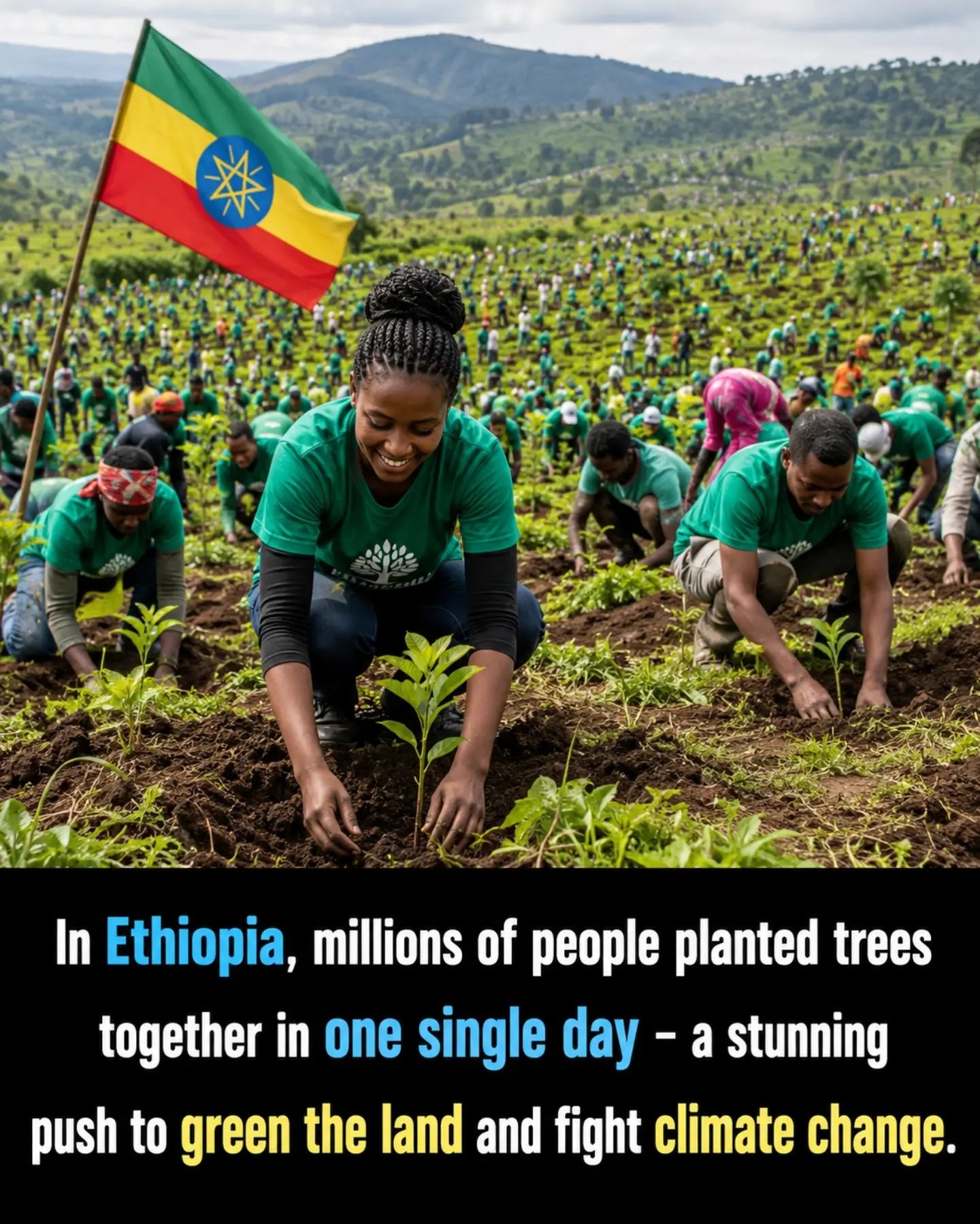 Massive Tree Planting Day in Ethiopia Fights Climate Change