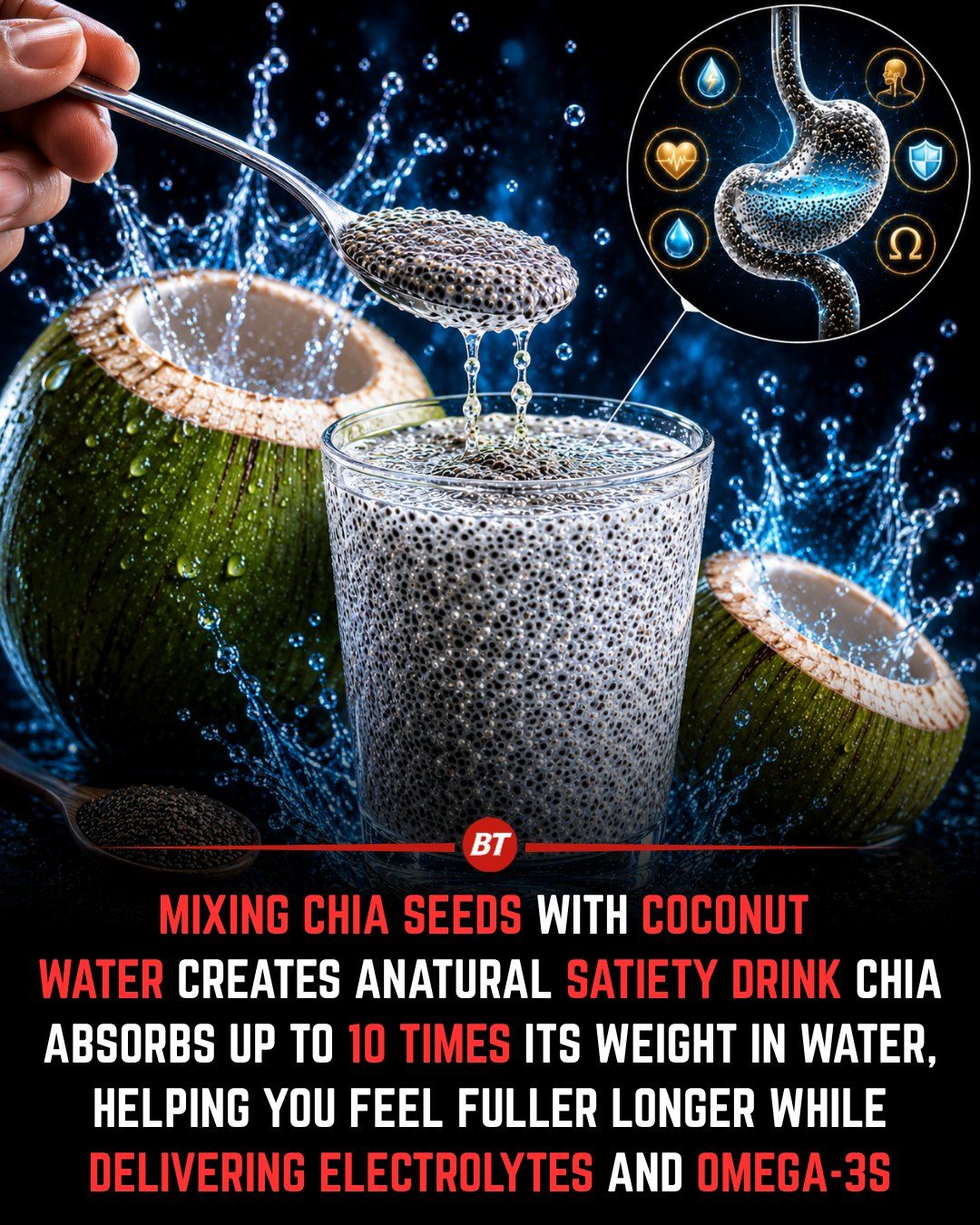 Chia Seed Coconut Water Drink Benefits