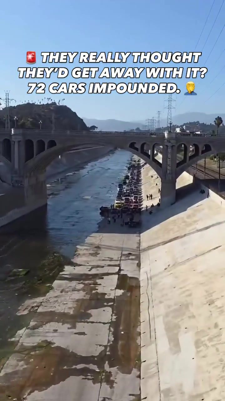 LAPD Seize 72 Cars at Illegal LA River Car Meet