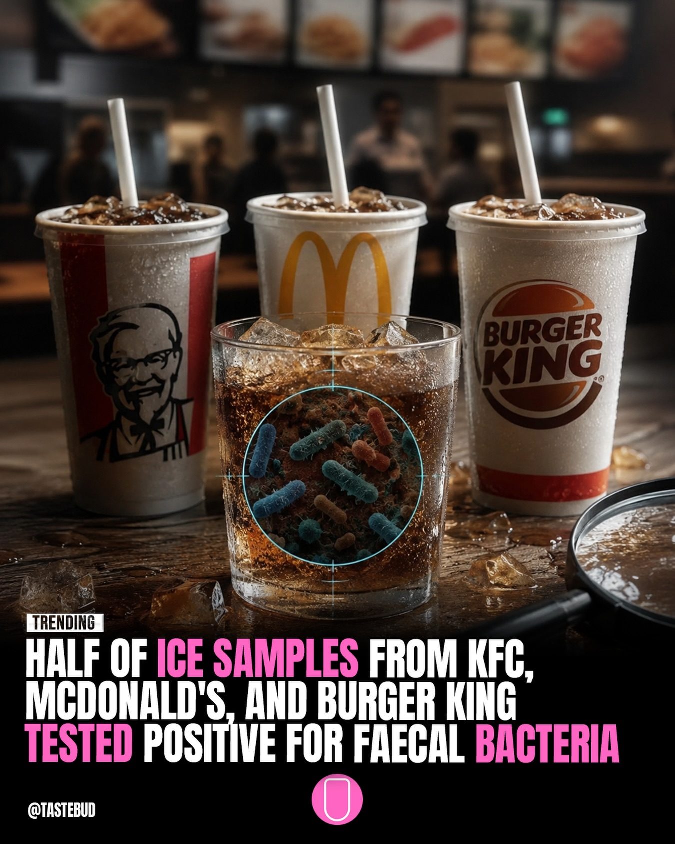 Ice Bacteria in Fast Food Drinks: Investigation Results