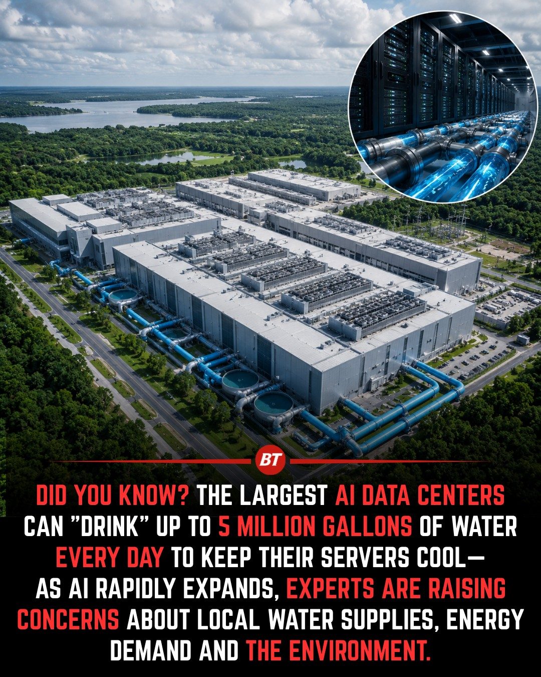 AI Data Centers' Massive Water Consumption and Environmental Impact