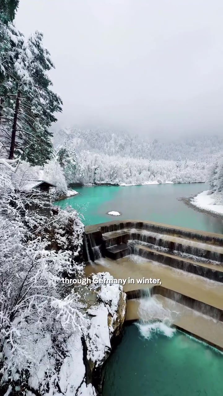 **Experience the Magic of Lech Falls: Germany's Snowy Winter Wonderland**