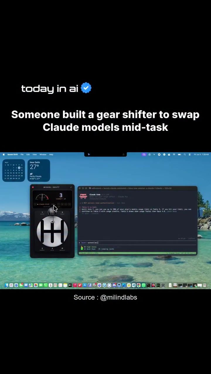 Effortlessly Swap AI Models Mid-Task with a Gear Shifter