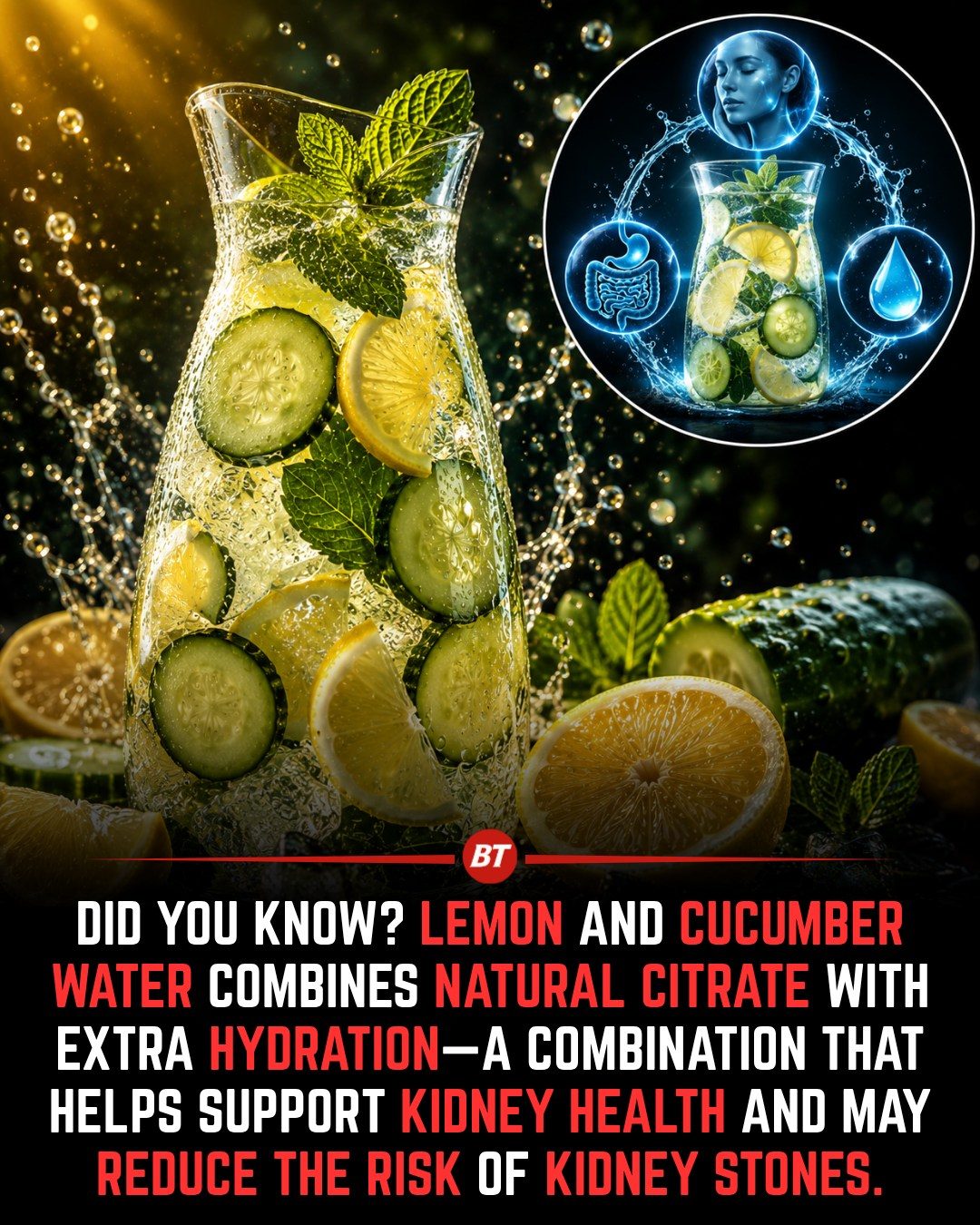Lemon Cucumber Water: Boost Kidney Health Naturally