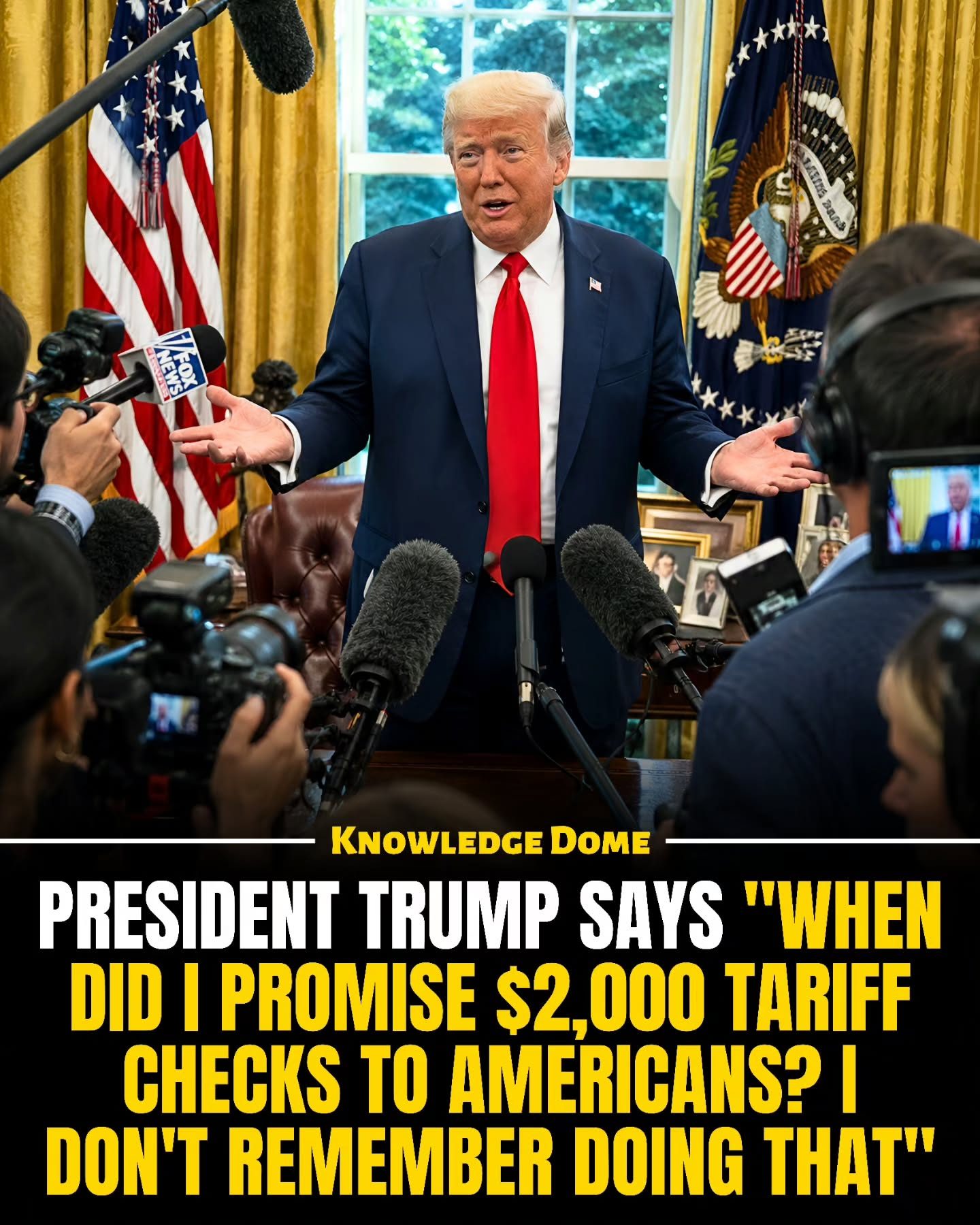 Trump's Tariff Check Comments Spark Political Debate