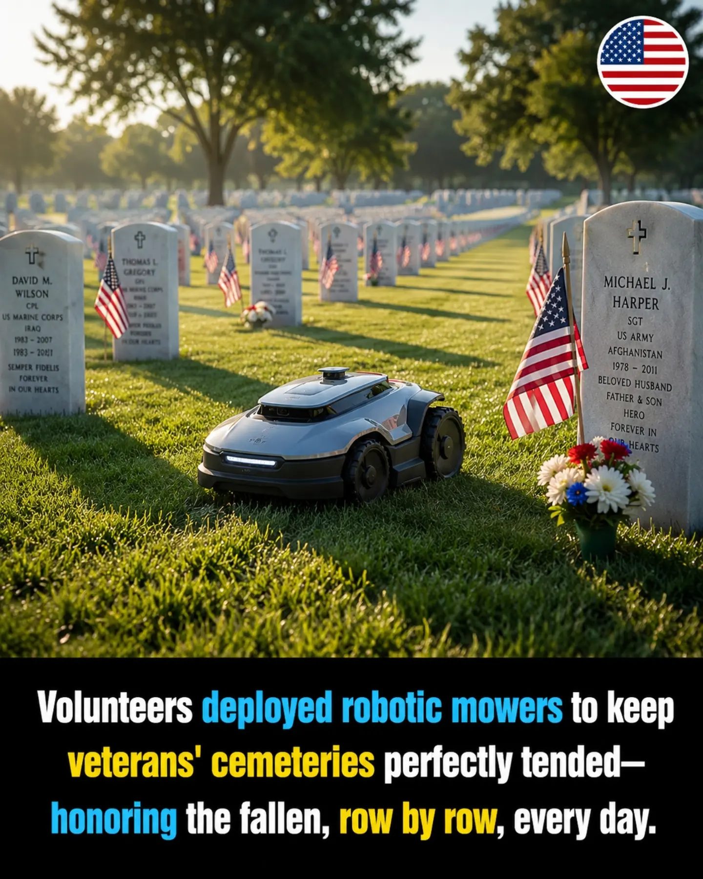 Husqvarna Robotic Mowers Revolutionize Veterans' Cemetery Care