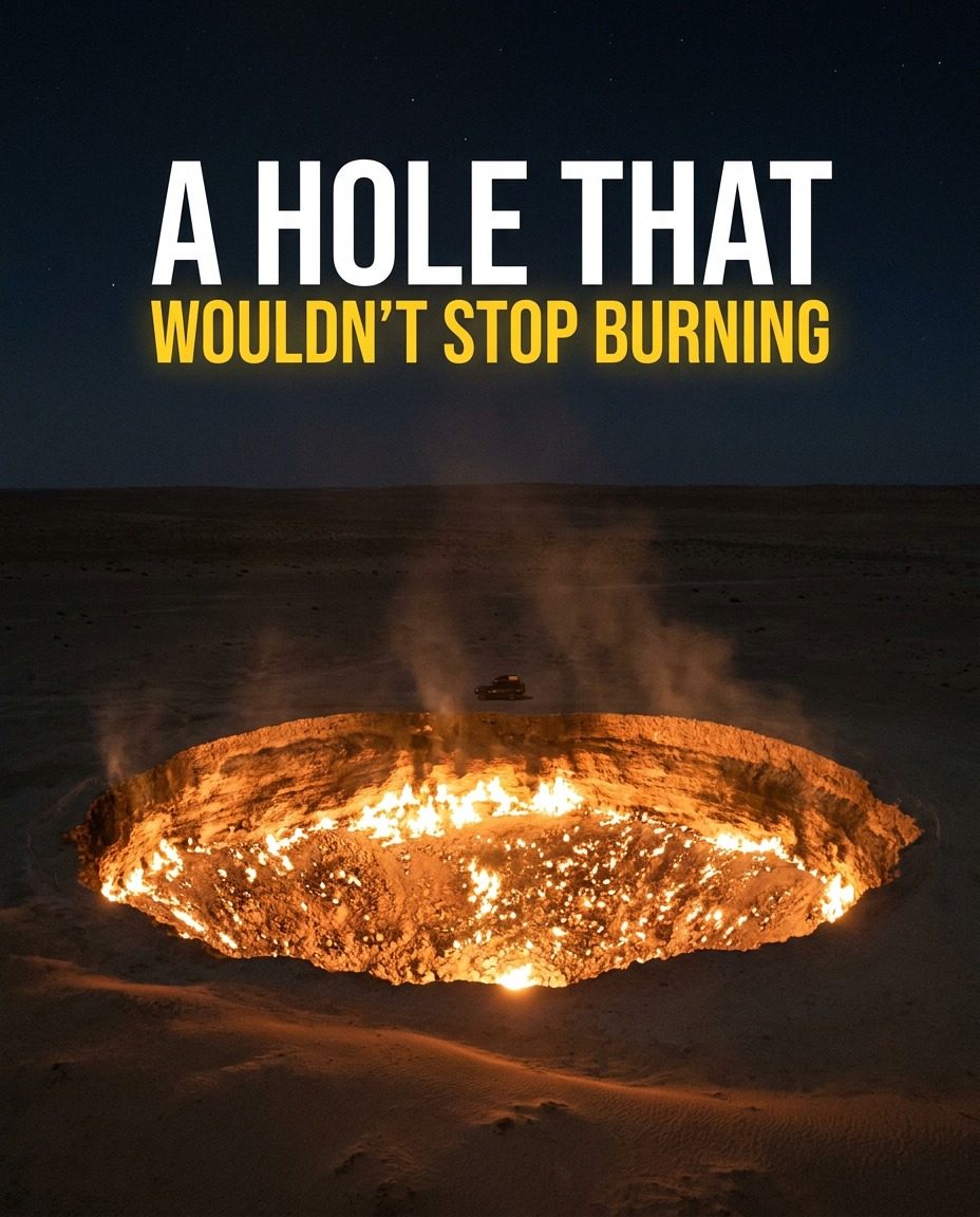 Darvaza Gas Crater: The Burning Hole in Desert