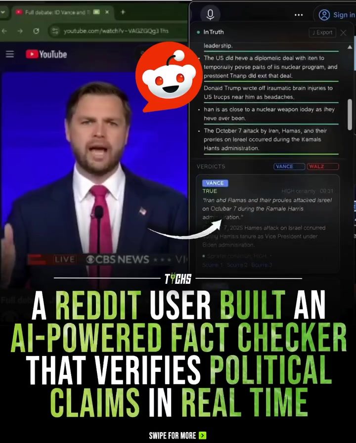 AI Fact Checker Live: Reddit Tool Verifies Political Claims Instantly