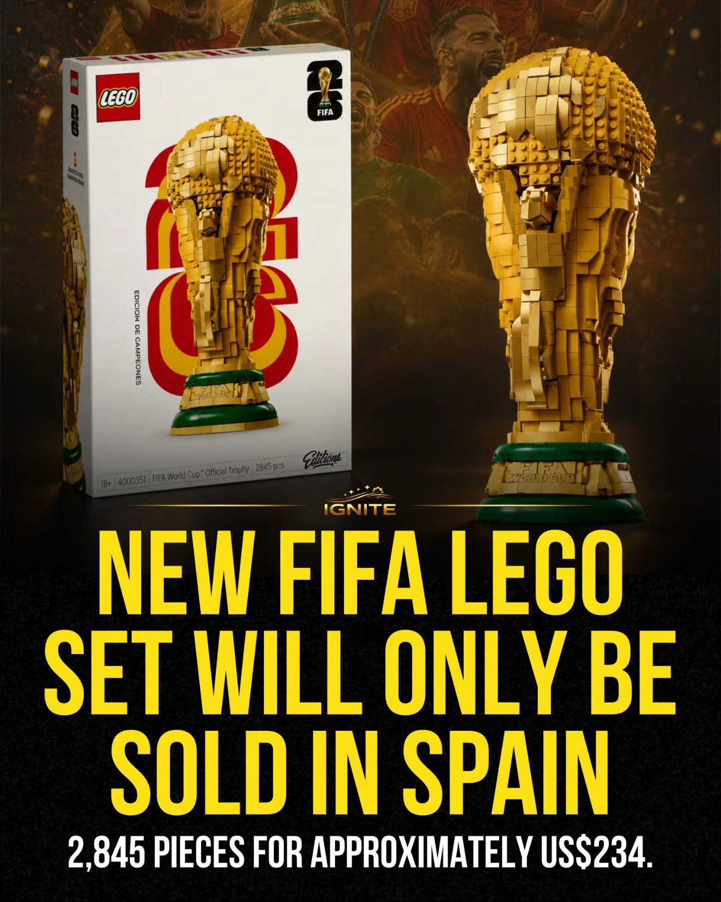 LEGO FIFA World Cup Trophy Set: Exclusive to Spain