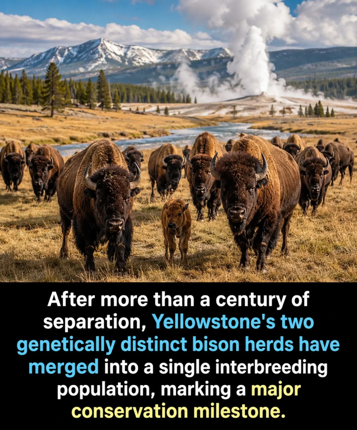Yellowstone Bison Herds Unite After Century of Separation