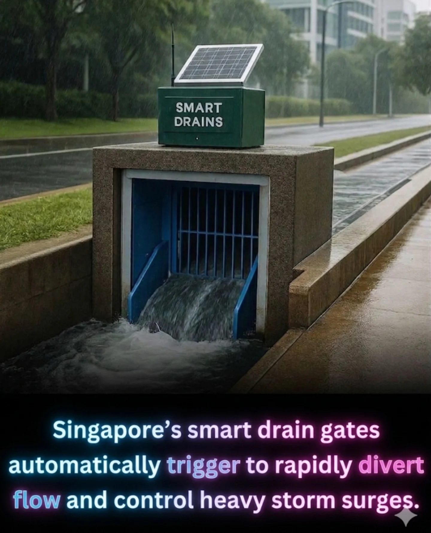 Singapore's Smart Drain Gates: Automated Flood Defense