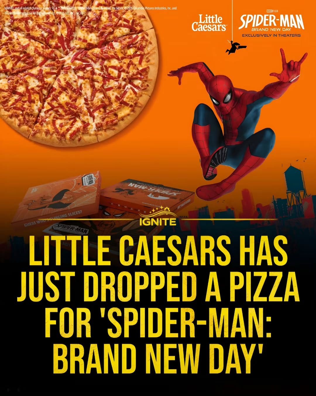 Little Caesars' Exclusive Spider-Man Pizza Promotion