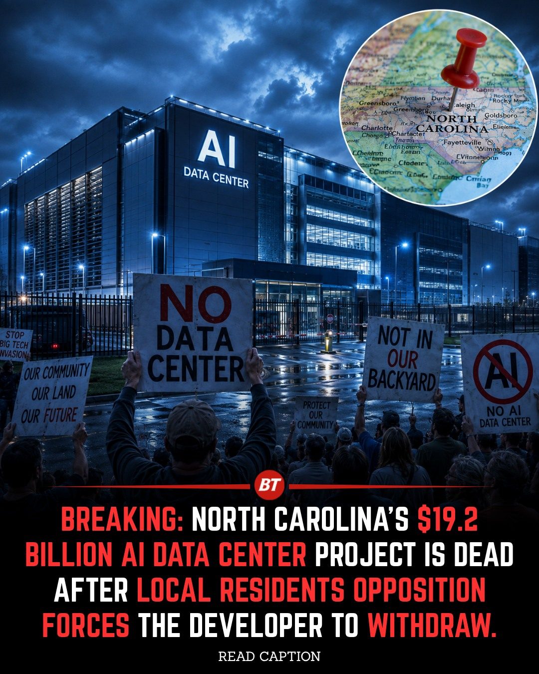 North Carolina AI Data Center Project Withdrawn After Local Opposition