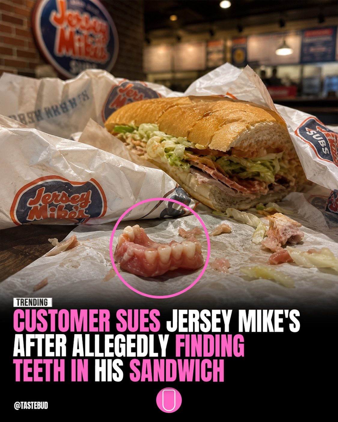 Jersey Mike's Customer Finds Teeth in Sandwich