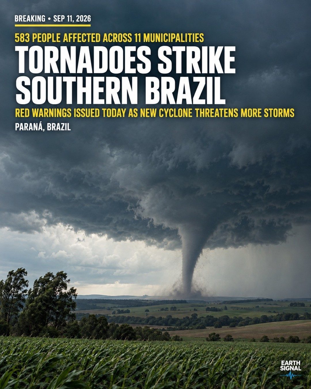 Tornadoes Strike Southern Brazil: 583 Affected