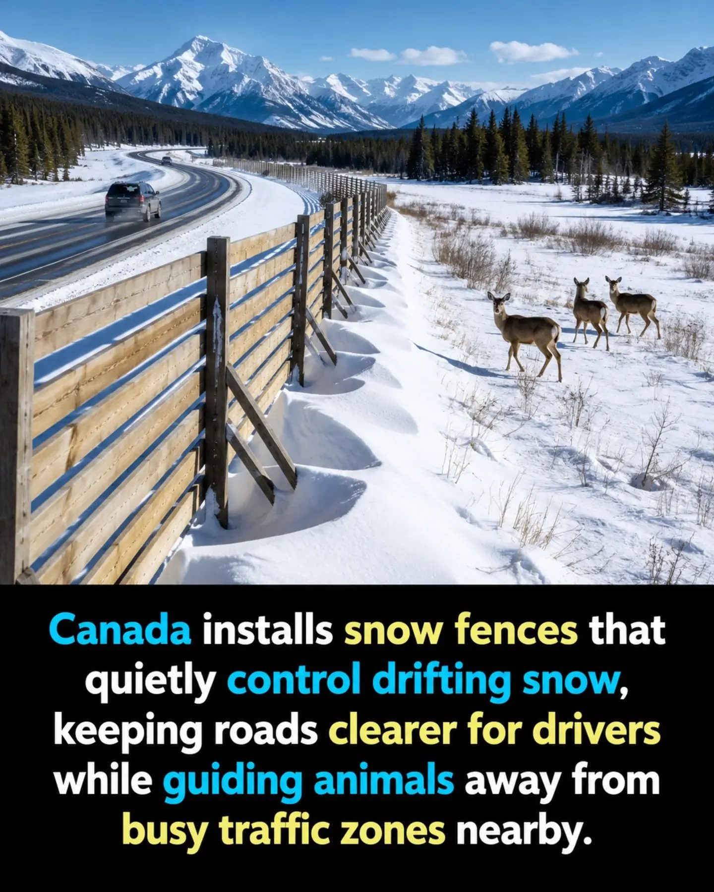 How Canada Uses Snow Fences to Keep Roads Safe