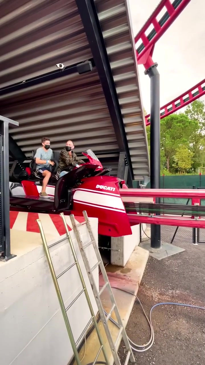 Ducati Roller Coaster Ride at Theme Park