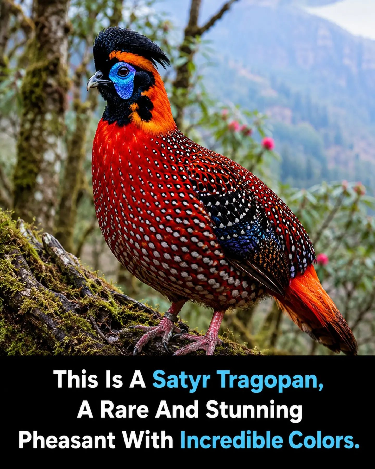 Discover the Vibrant Satyr Tragopan: A Rare Pheasant's Beauty