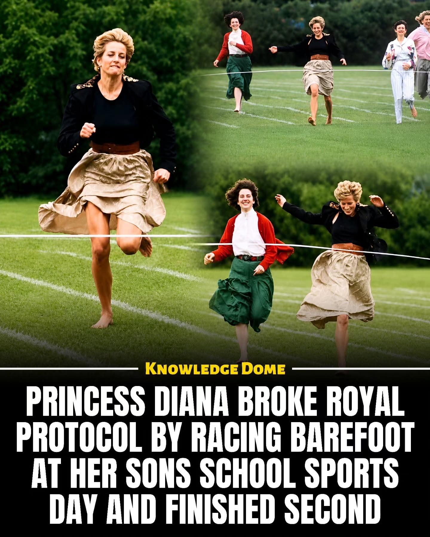 Princess Diana's Barefoot Run at Son's Sports Day
