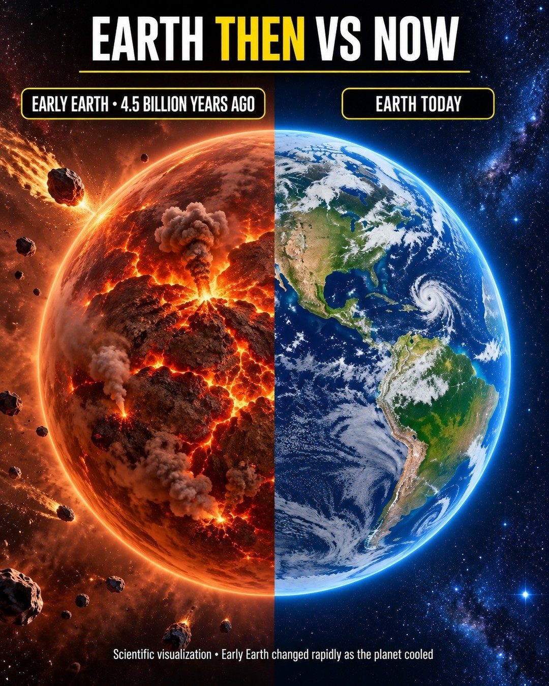 Earth's Evolution: From Fiery Start to Blue Planet