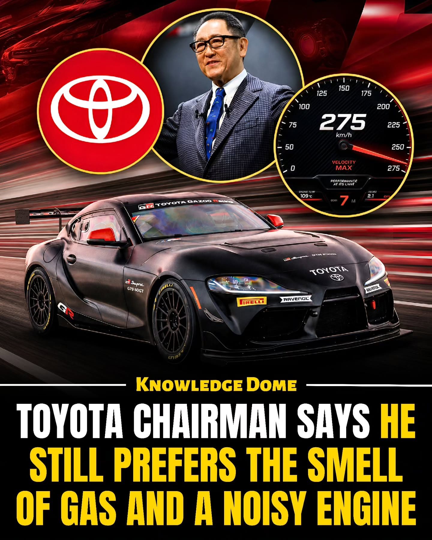 Toyota Chairman Prefers Gas-Powered Cars
